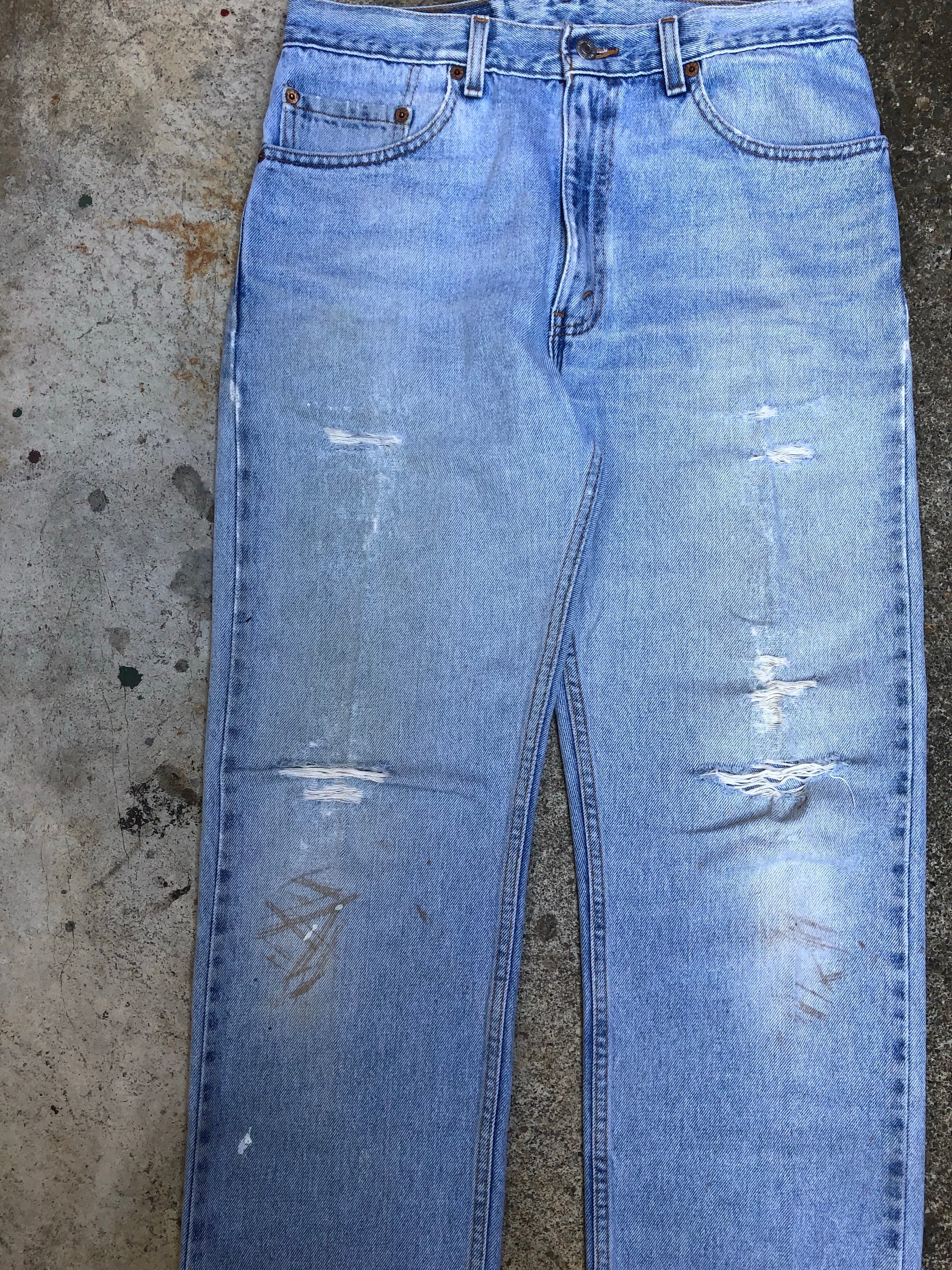 1990s Levis Worn In Blue 505 (33X29)