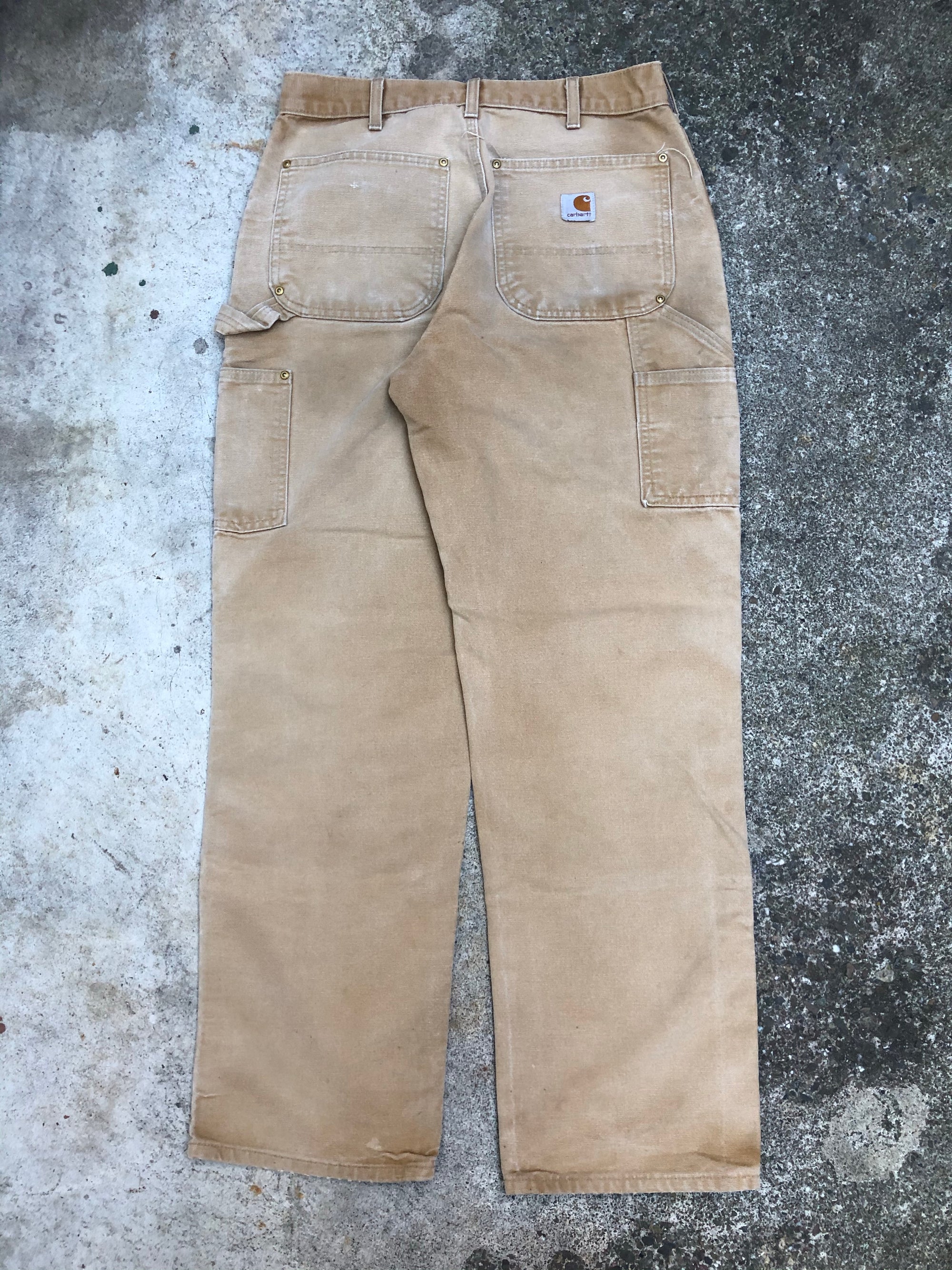 Carhartt B01 Tan Double Front Knee Work Pants (31X30)