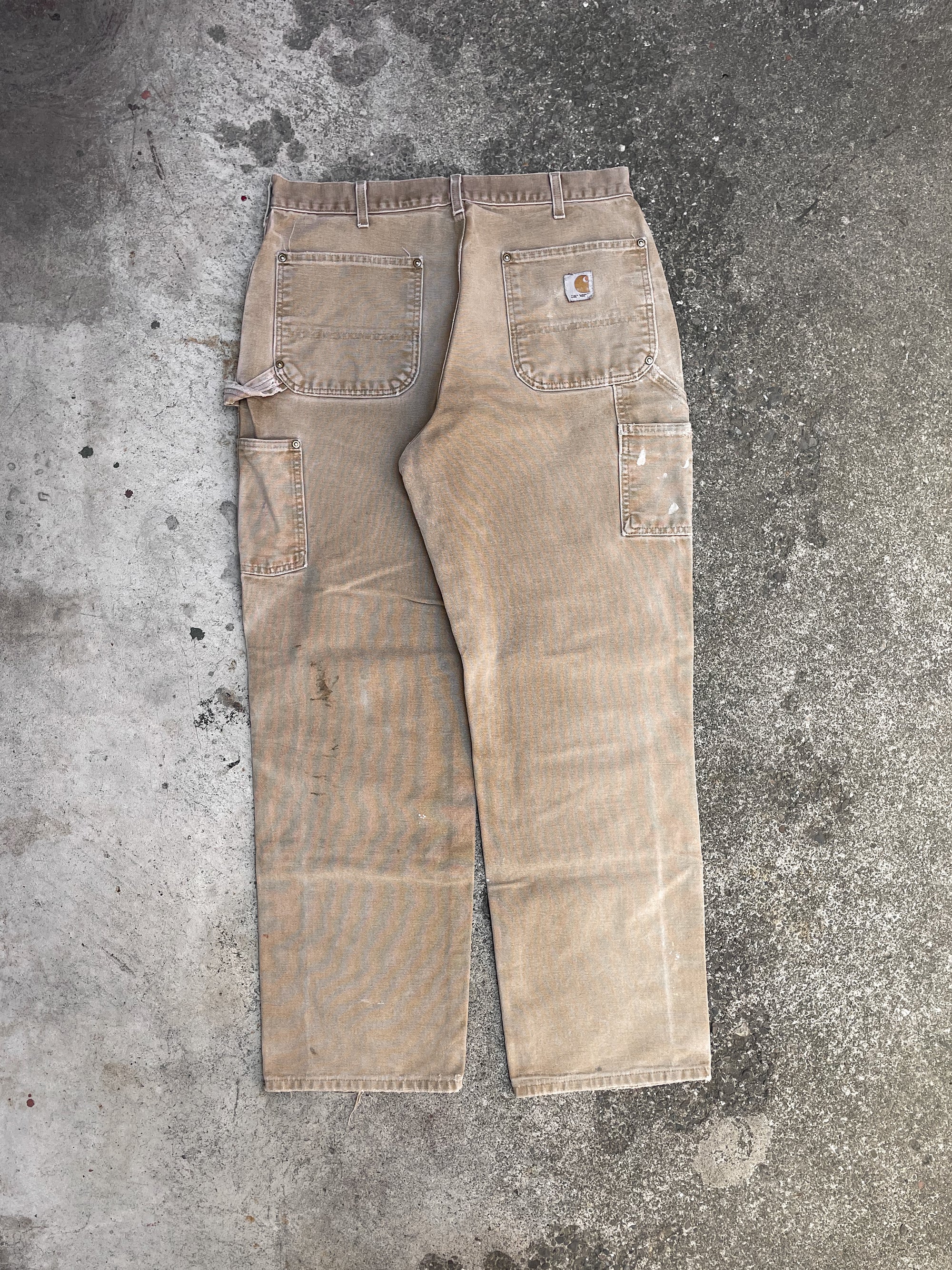 Carhartt B01 Tan Double Front Knee Work Pants (32X29)