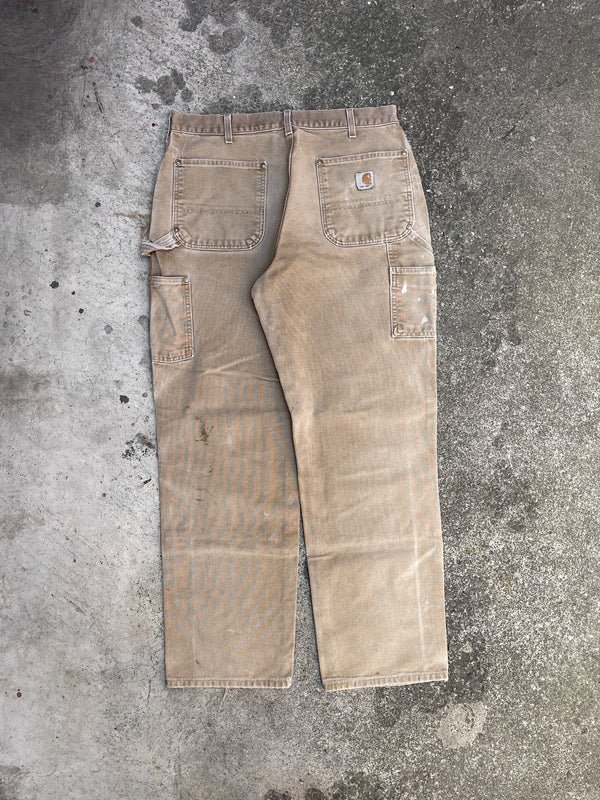 Carhartt B01 Tan Double Front Knee Work Pants (32X29)