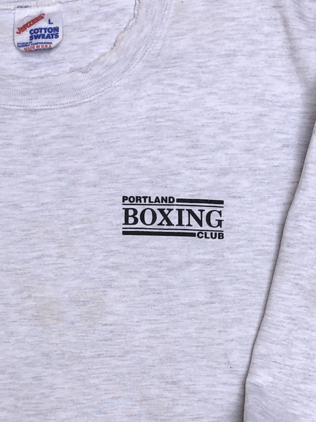 1990s Heather Grey “Portland Boxing Club” Sweatshirt