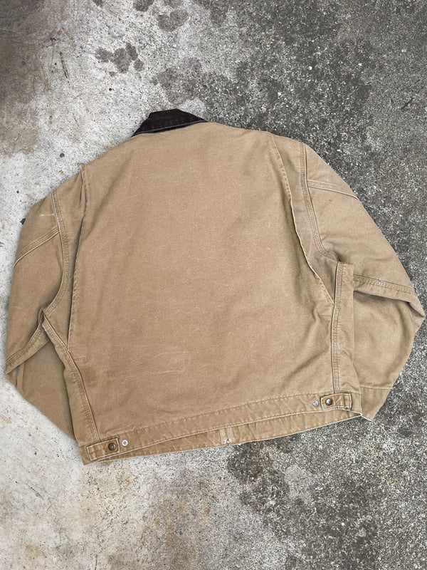 Carhartt Faded Camel Brown Lined Work Jacket (XL)