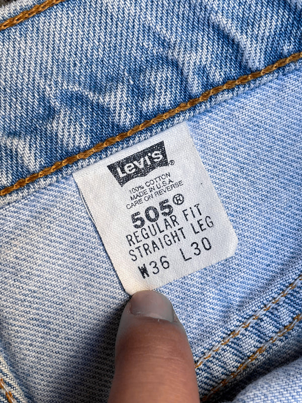 1990s Levi’s Faded Blue 505 Released Hem (34X30)