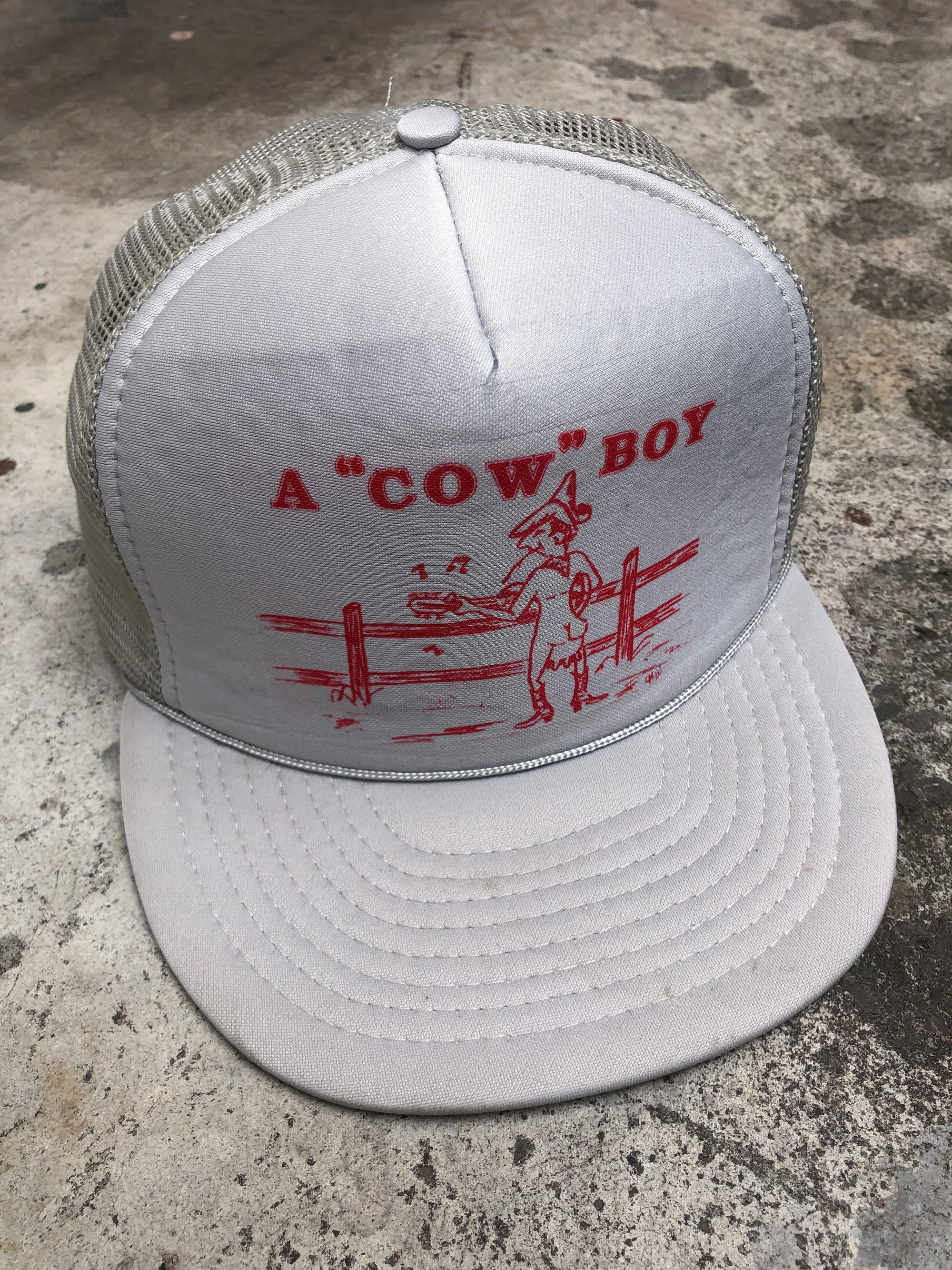 1990s Grey “Cowboy” Trucker Hat