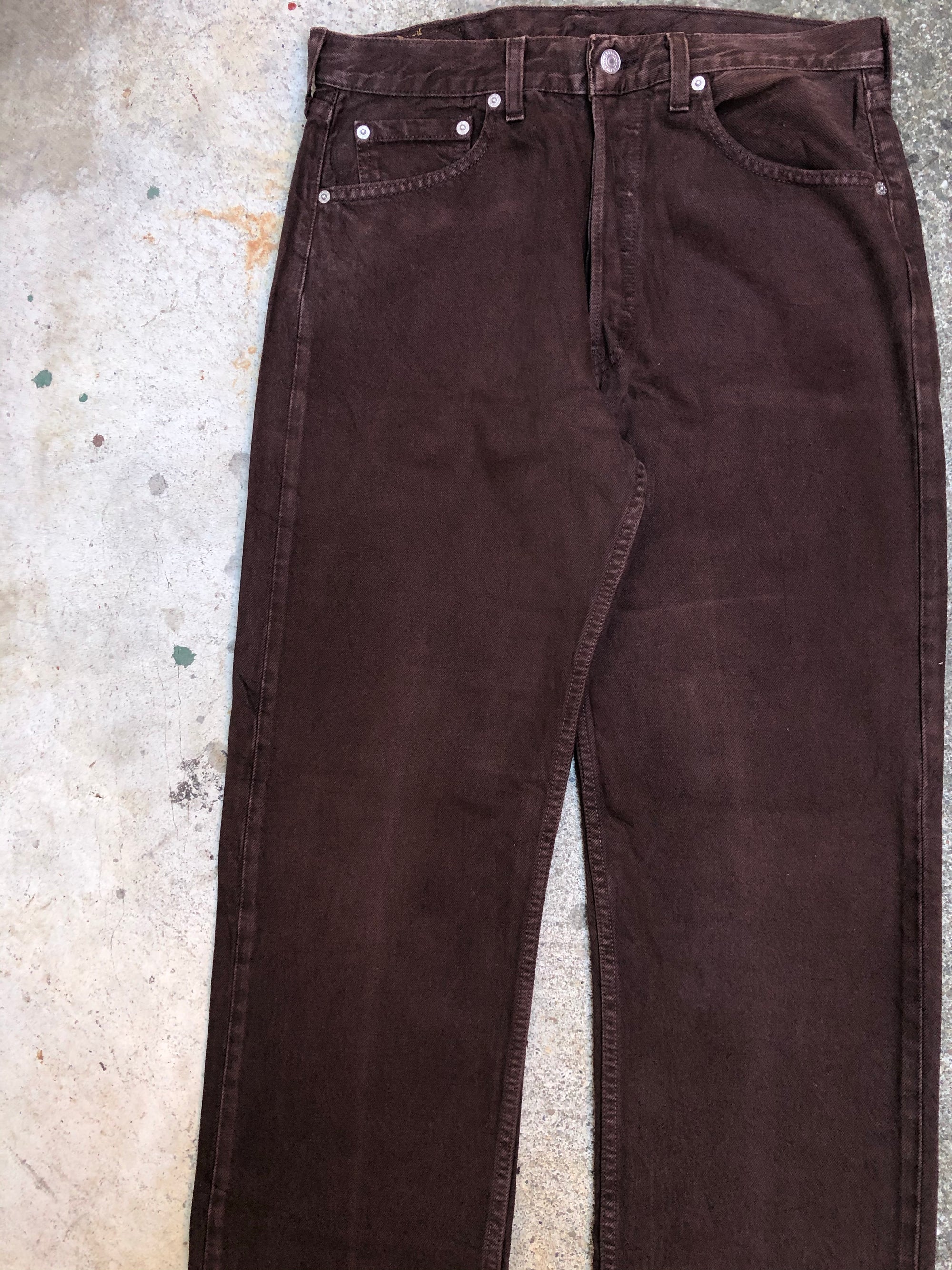 1990s Levis Faded Chocolate Brown 501 (32X32)