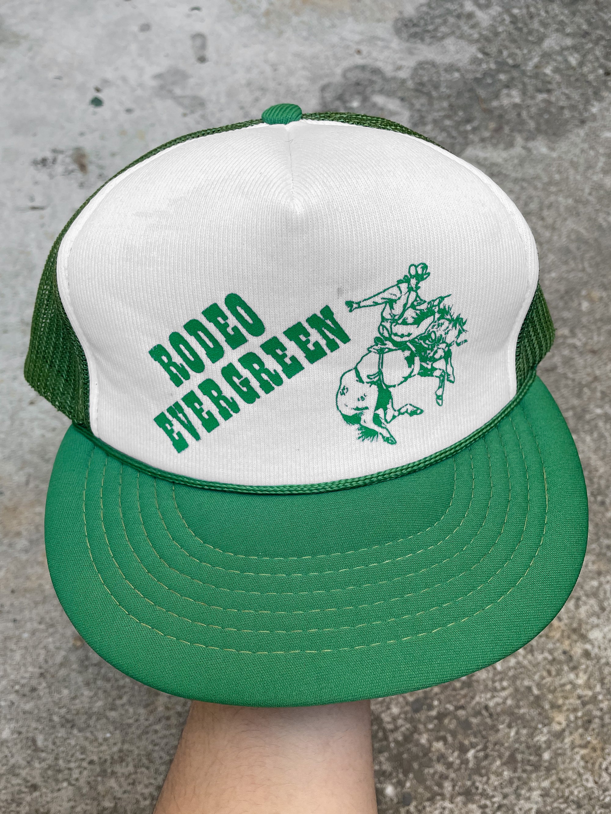 1980s/90s “Rodeo Evergreen” Trucker Hat