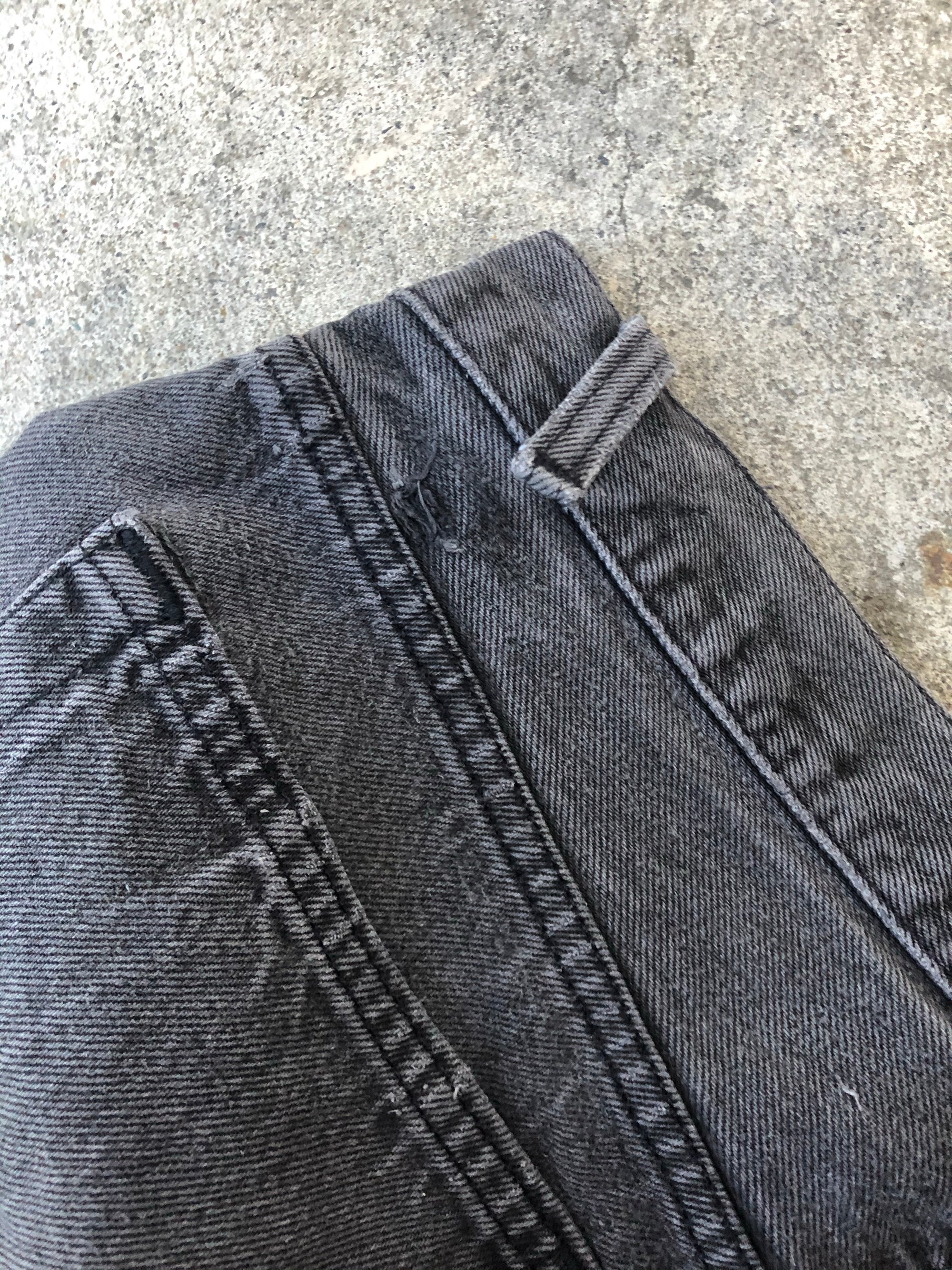 1990s Levis Repaired Faded Black 501 (32X34)