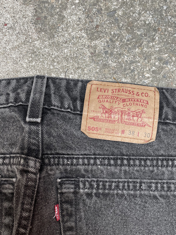 1990s Levi’s Faded Black 505 Released Hem (36X31)