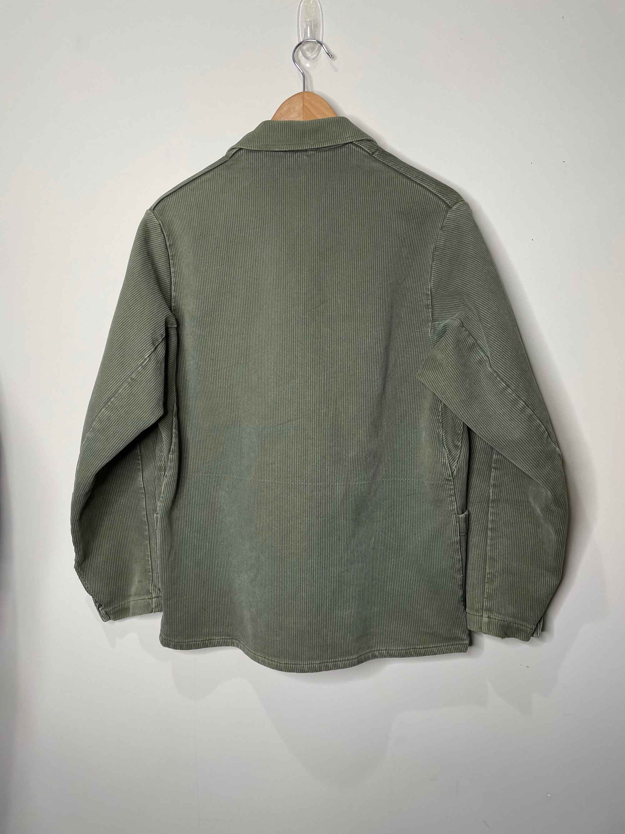 1970s Faded Green Cotton Twill European Chore Jacket (M)