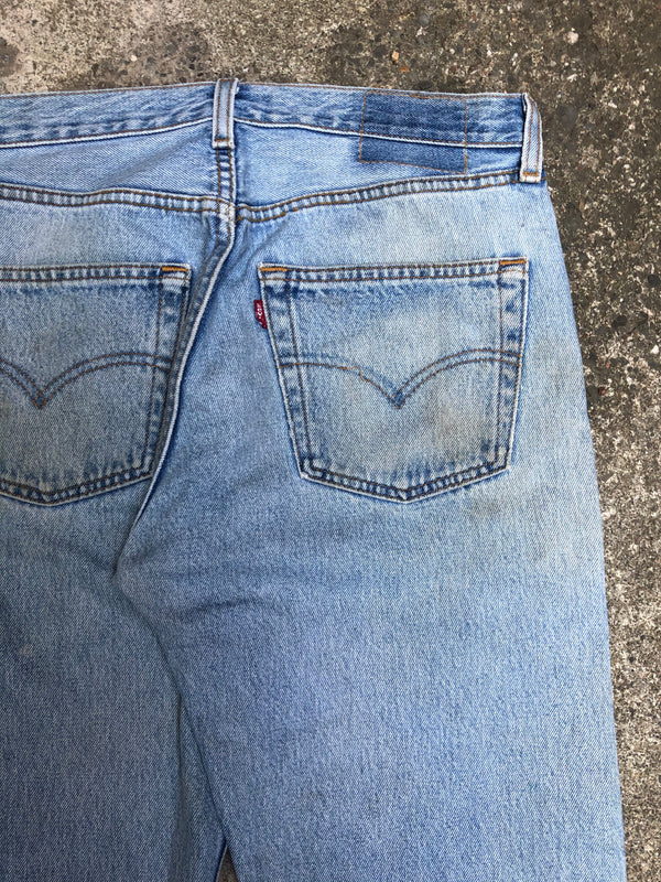 1990s Levis 501 Worn In Painted Blue (30X33)