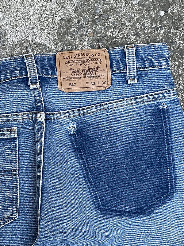 1990s Levi’s Faded Blue 517 Removed Pocket (32X28)