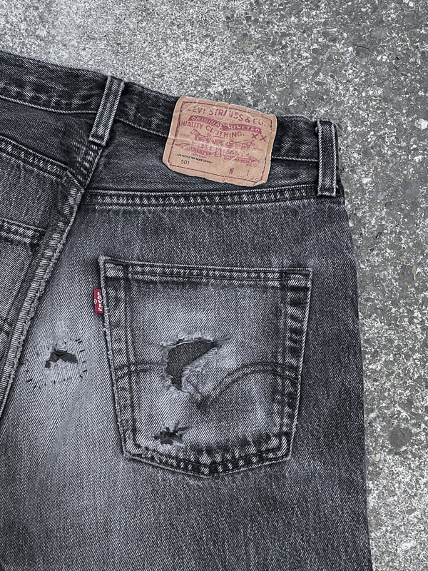 1990s Levi’s Repaired Faded Black 501 (27X30)