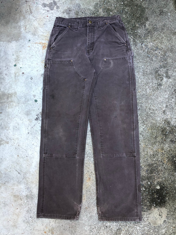 Carhartt B136 Dark Brown Double Front Knee Work Pants (29X32)