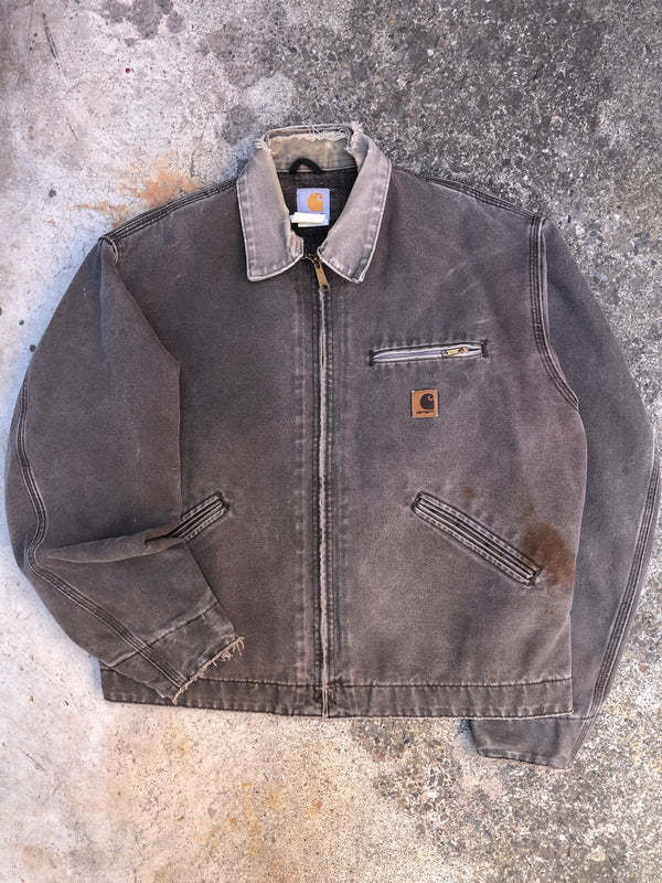 1990s Carhartt Faded Chocolate Lined Work Jacket (L)