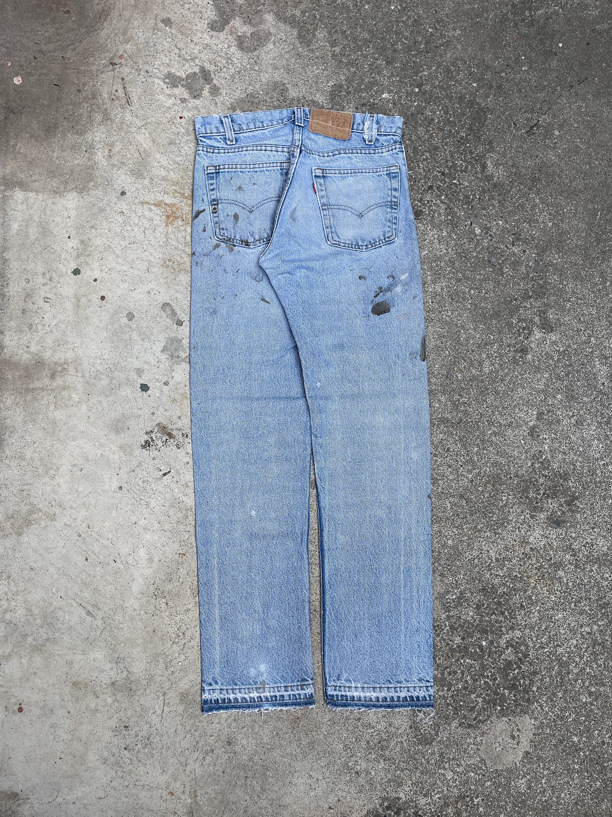 1980s Levi’s Painted Faded Blue Released Hem Denim (28X30)