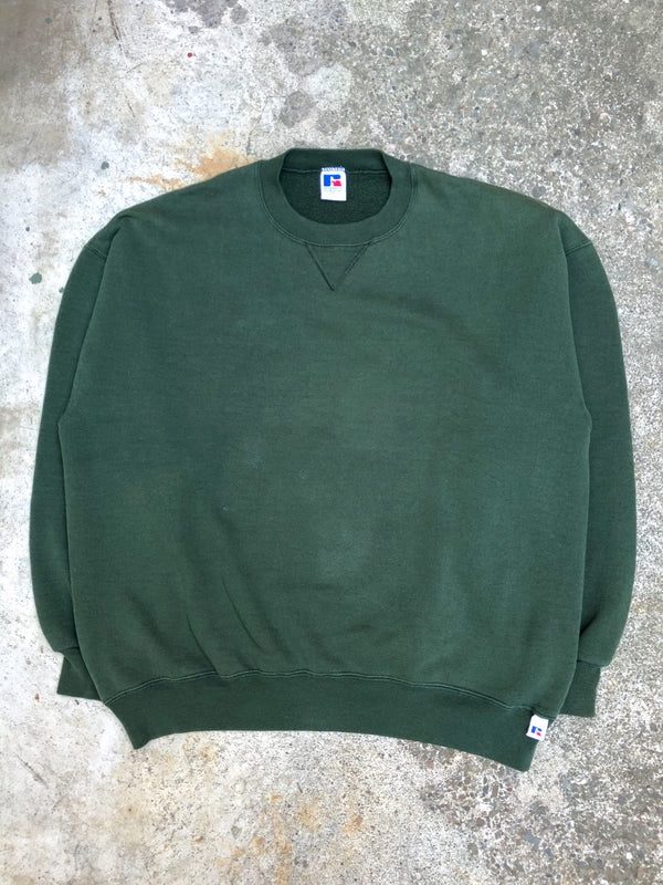 1990s Russell Forest Green Blank Sweatshirt