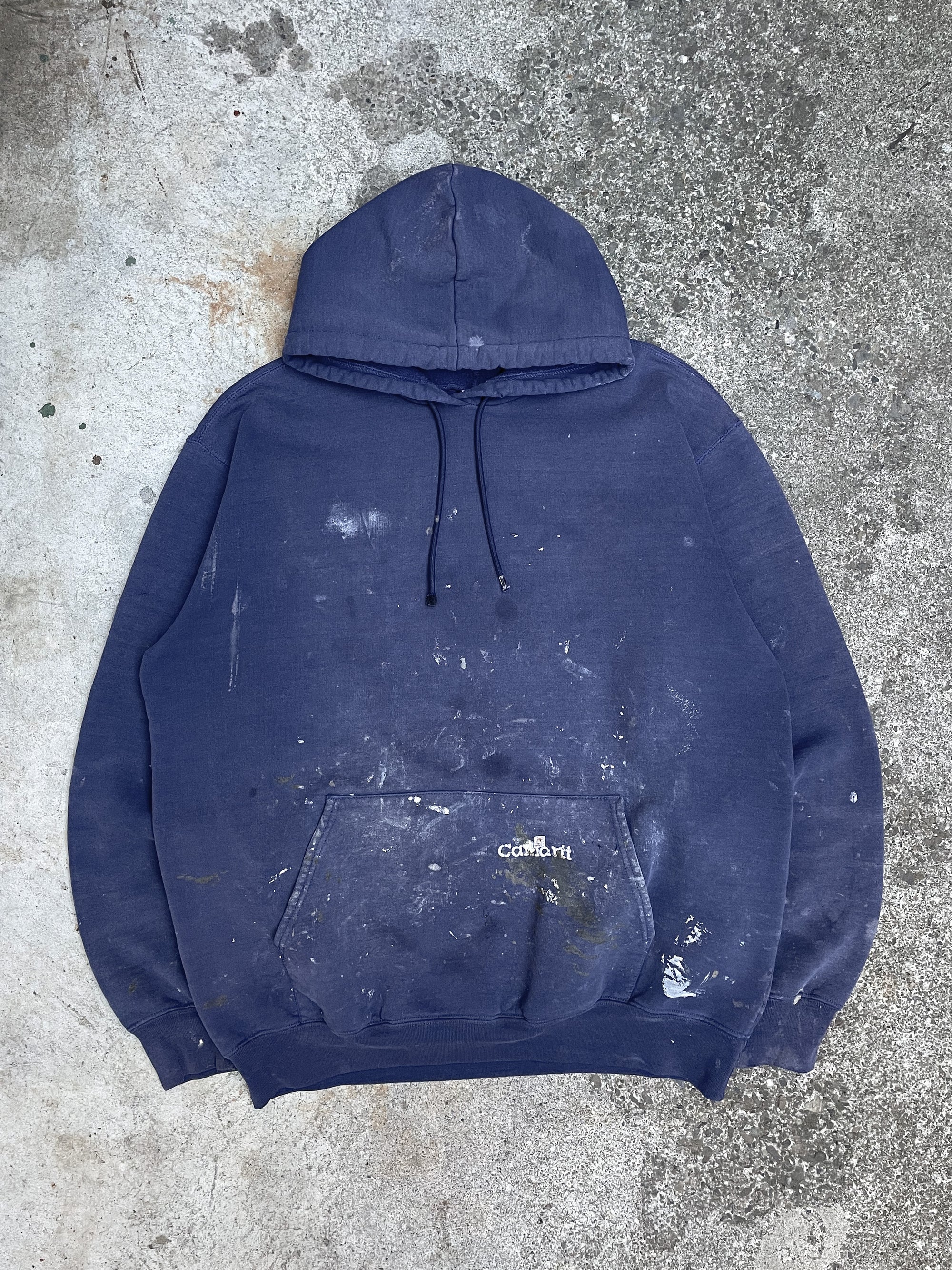 Carhartt Painted Faded Indigo Navy Hoodie