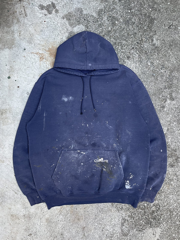 Carhartt Painted Faded Indigo Navy Hoodie