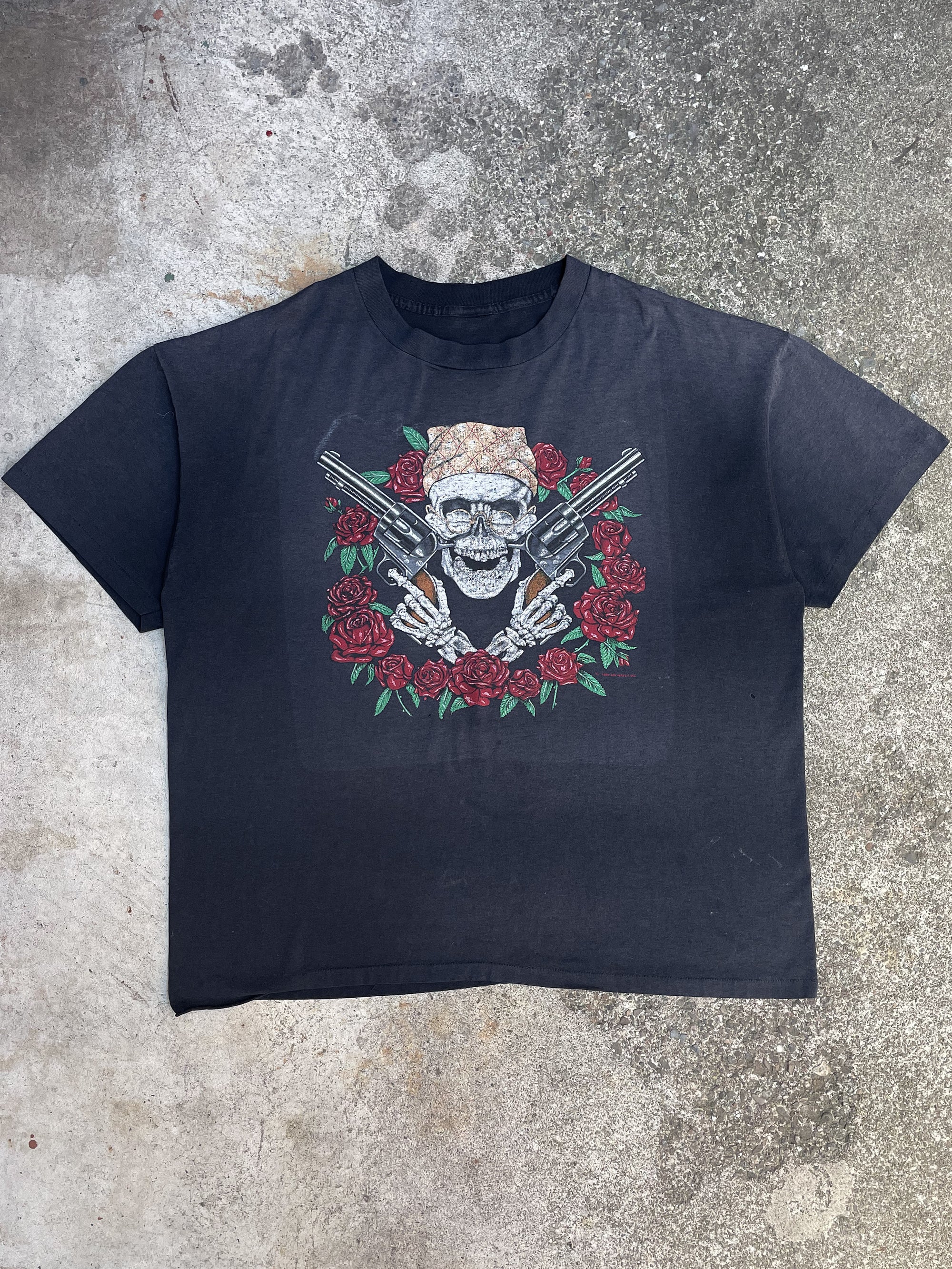 1980s/90s Faded “Revolvers and Roses” Air Waves Single Stitched Tee