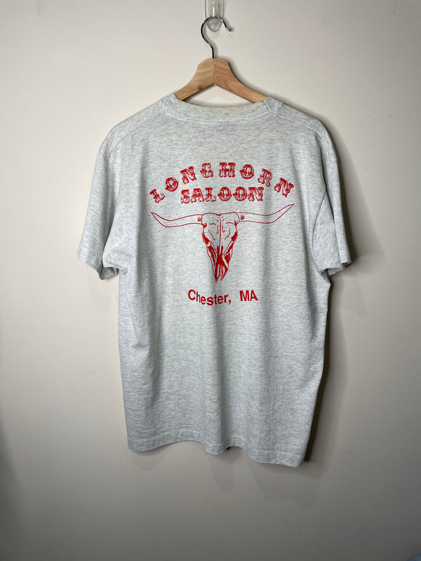 1990s “Longhorn Saloon” Single Stitched Pocket Tee (L)