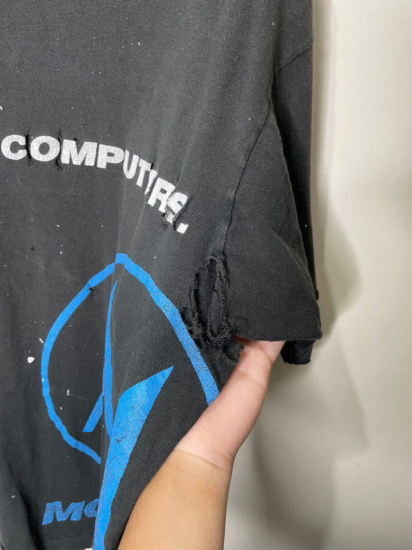 1990s “Motorola Computers” Thrashed Single Stitched Tee (L)