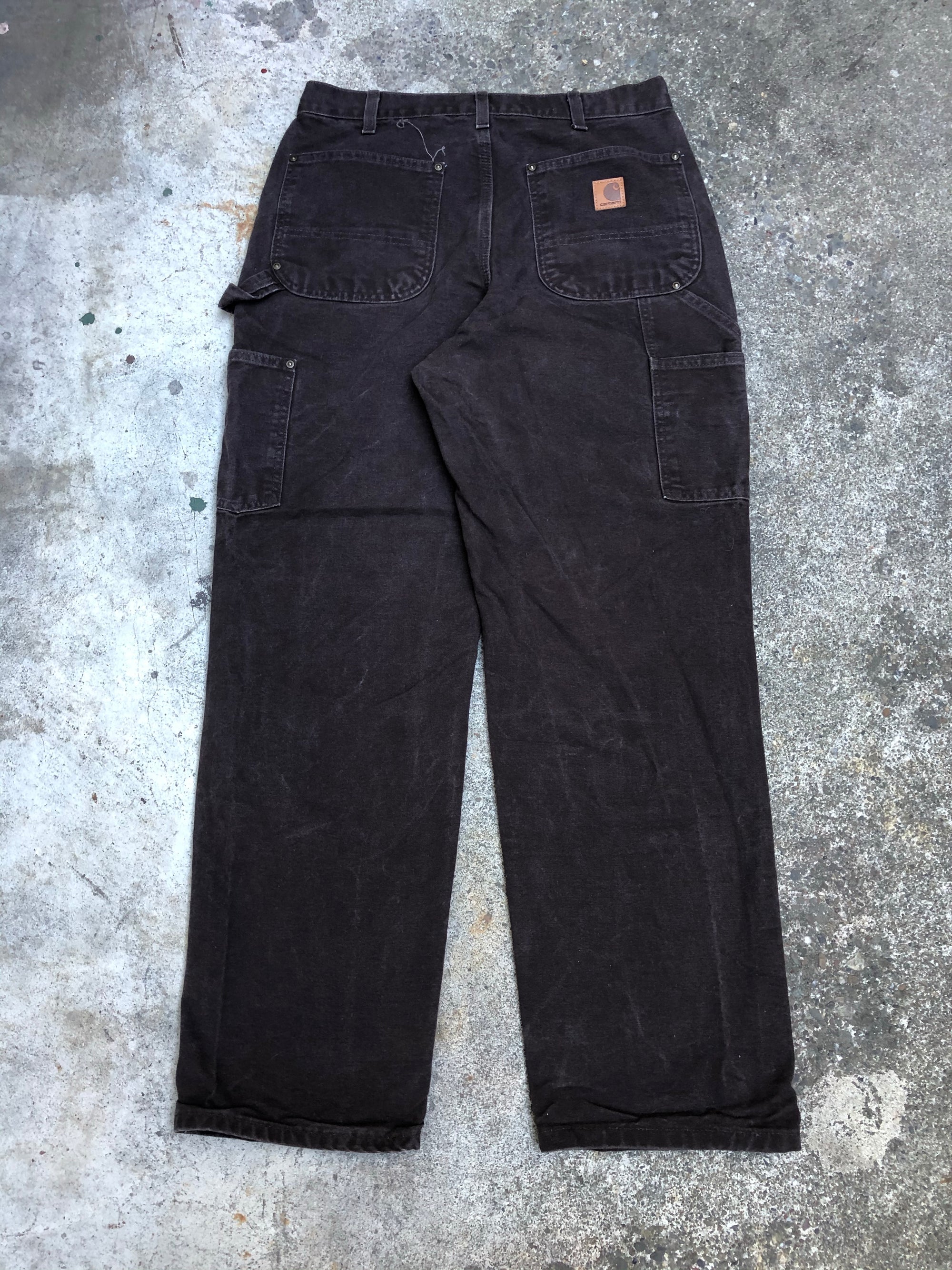 Carhartt B136 Dark Brown Double Front Knee Work Pants (31X31)