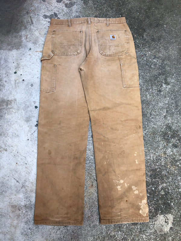 Carhartt B01 Tan Double Front Knee Work Pants (34X32)