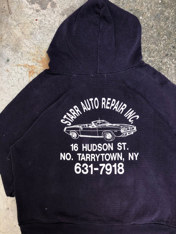 1980s Faded “Starr Auto Repair” Thermal Zip Up Hoodie