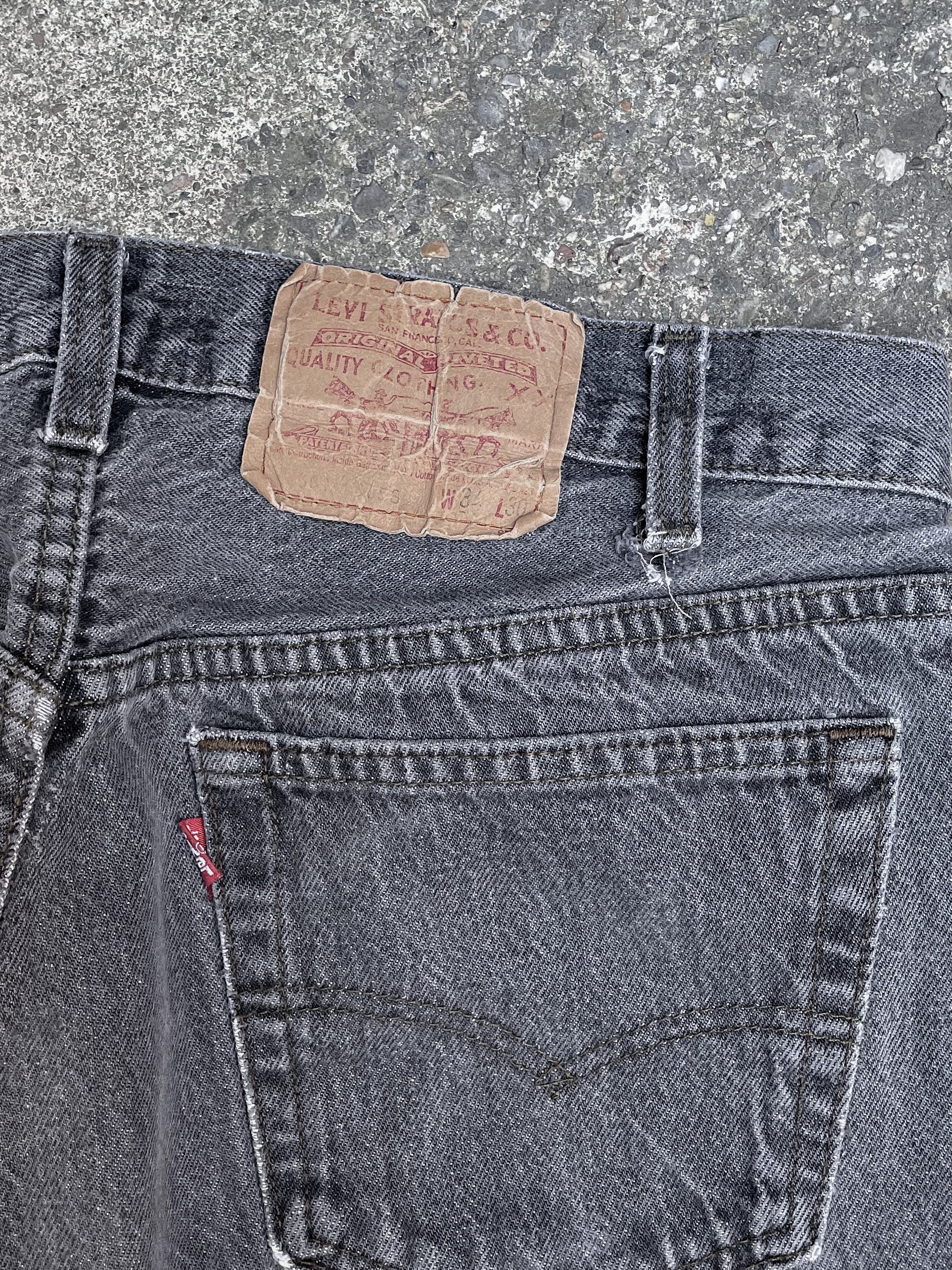 1980s/90s Levi’s Repaired Faded Grey 501 (32X28)