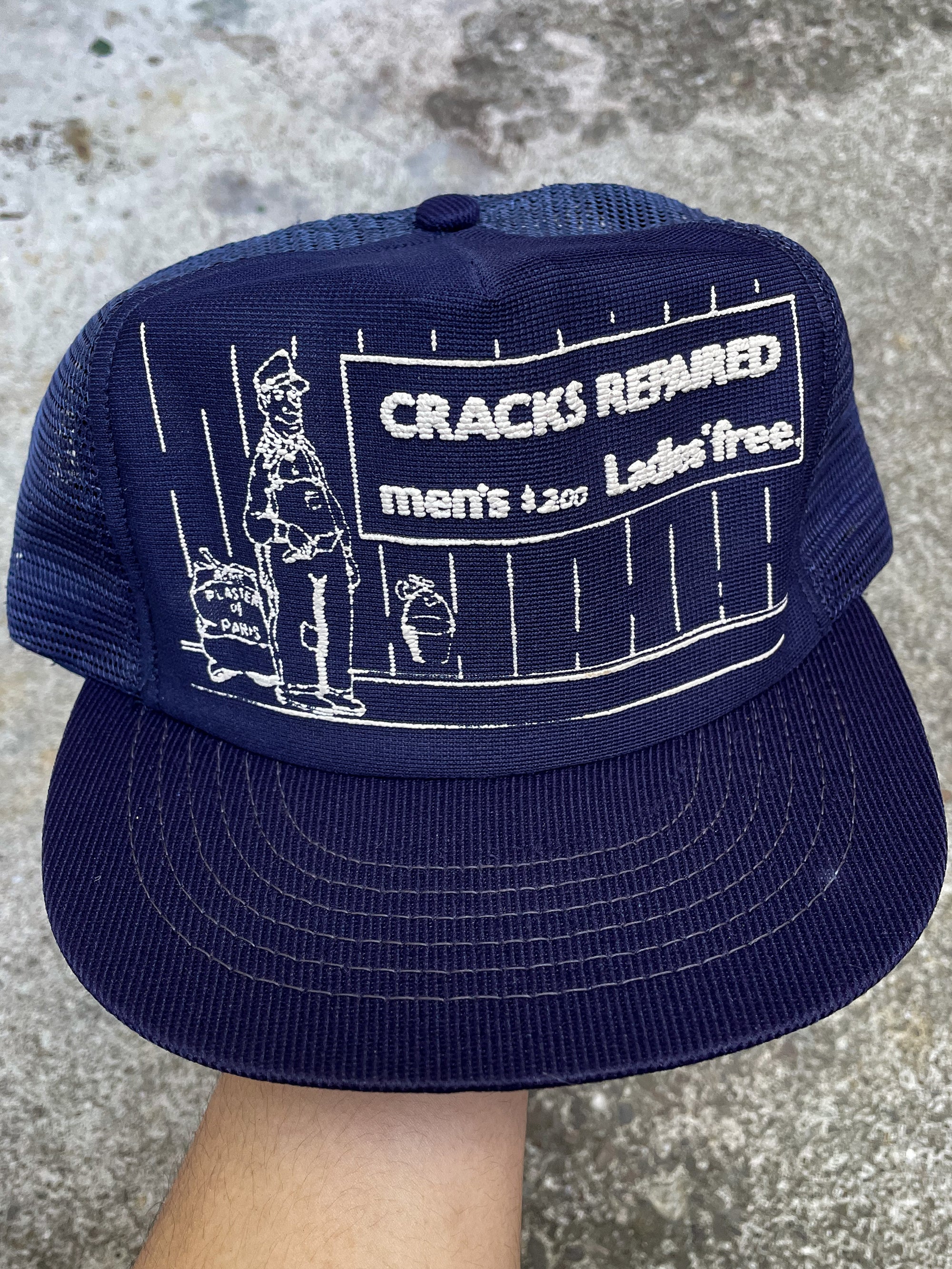 1980s “Cracks Repaired” Trucker Hat