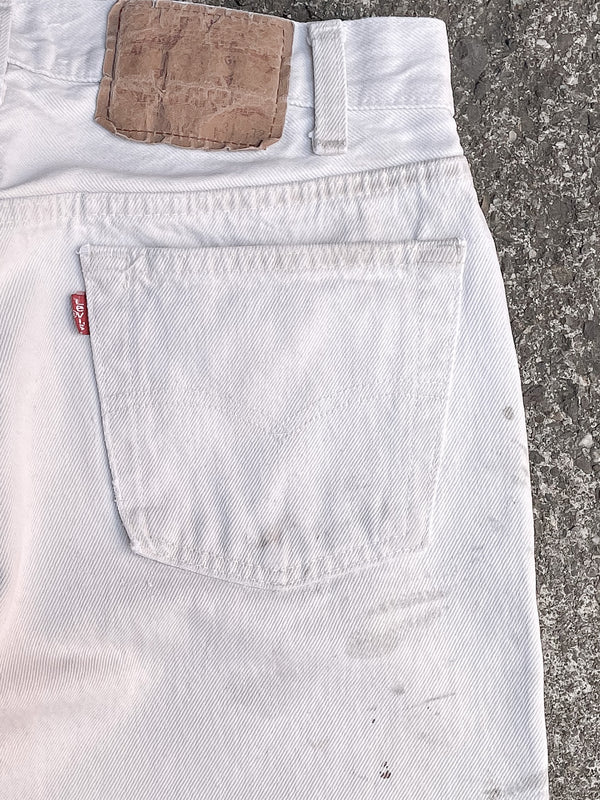 1980s Levi’s Painted Dirty Bone White 501 (28X29)