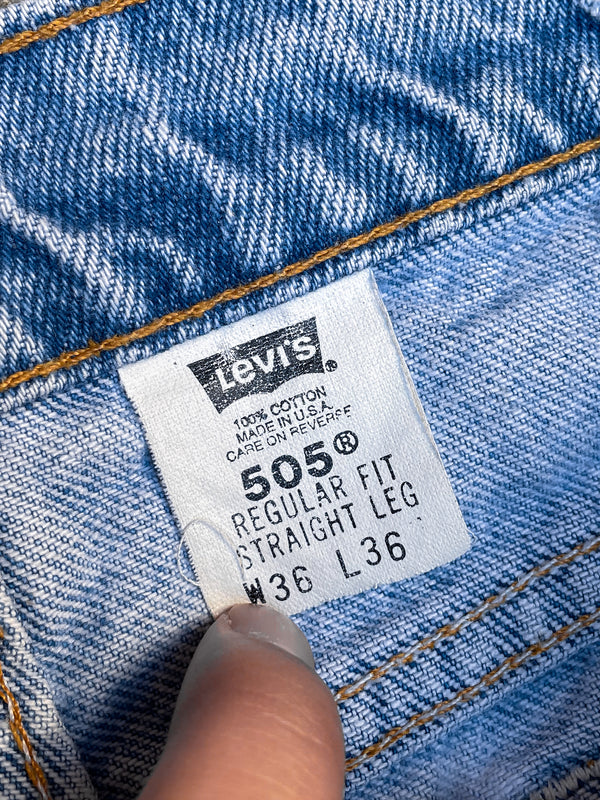 1990s Levi’s Repaired Faded Blue 505 (34X34)