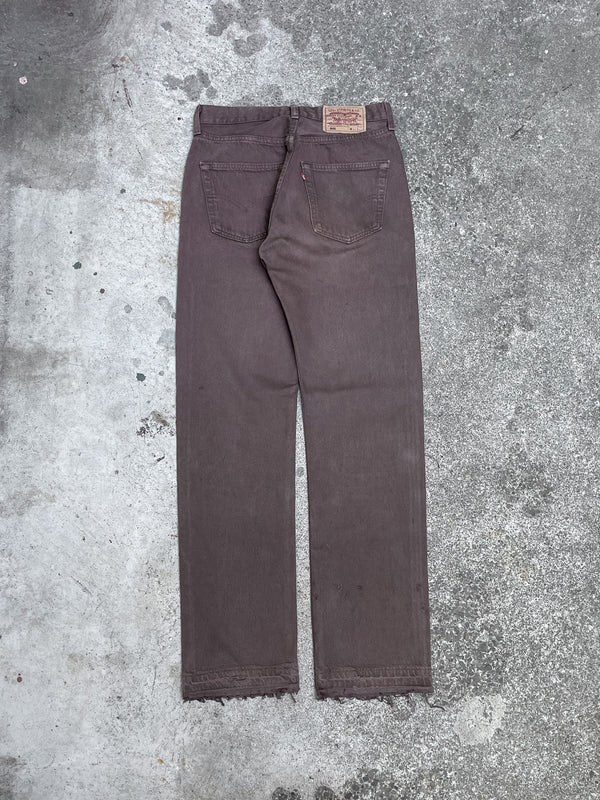 1990s Levi’s Faded Brown 501 Released Hem (28X31)