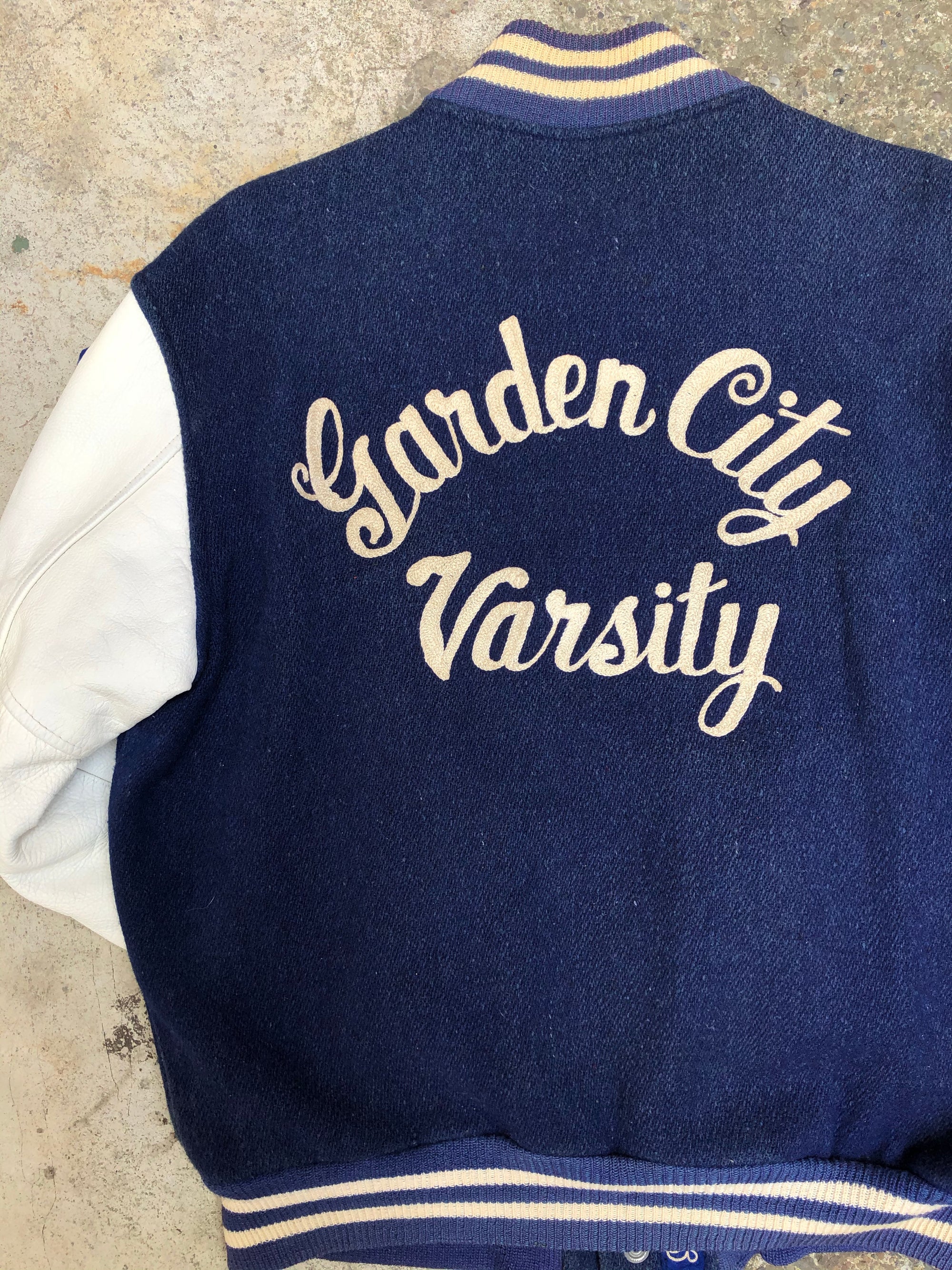 1970s Chain Stitch “Garden City Varsity” Letterman Jacket