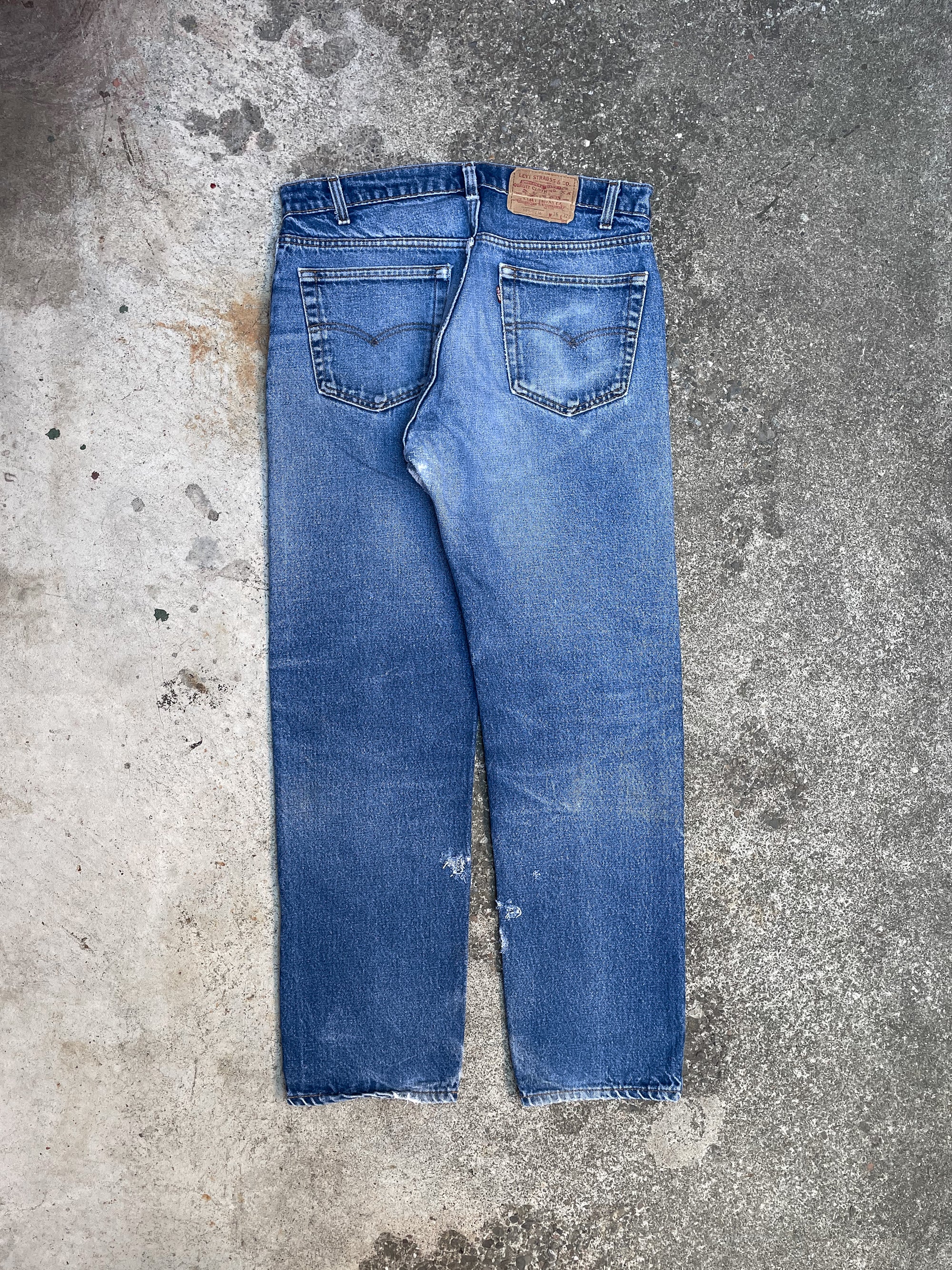 1980s Levi’s Repaired Worn In Blue 505 (33X30)