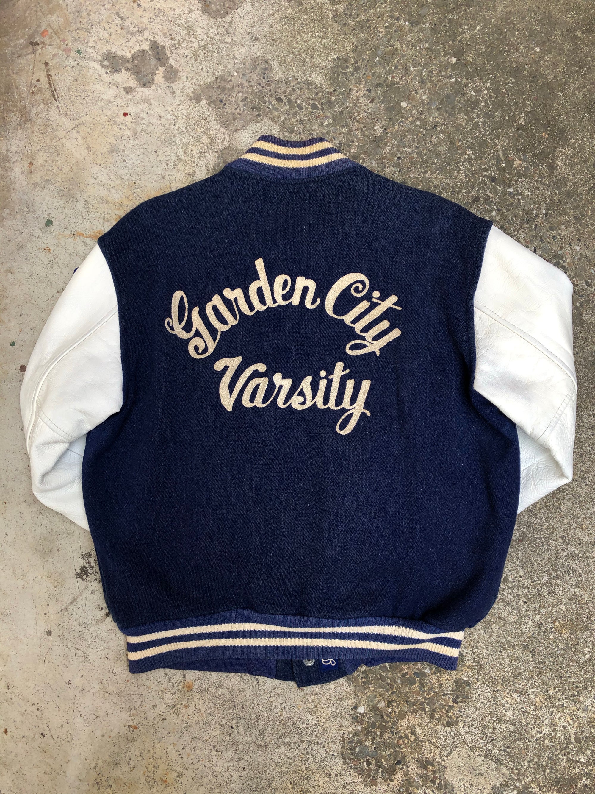 1970s Chain Stitch “Garden City Varsity” Letterman Jacket