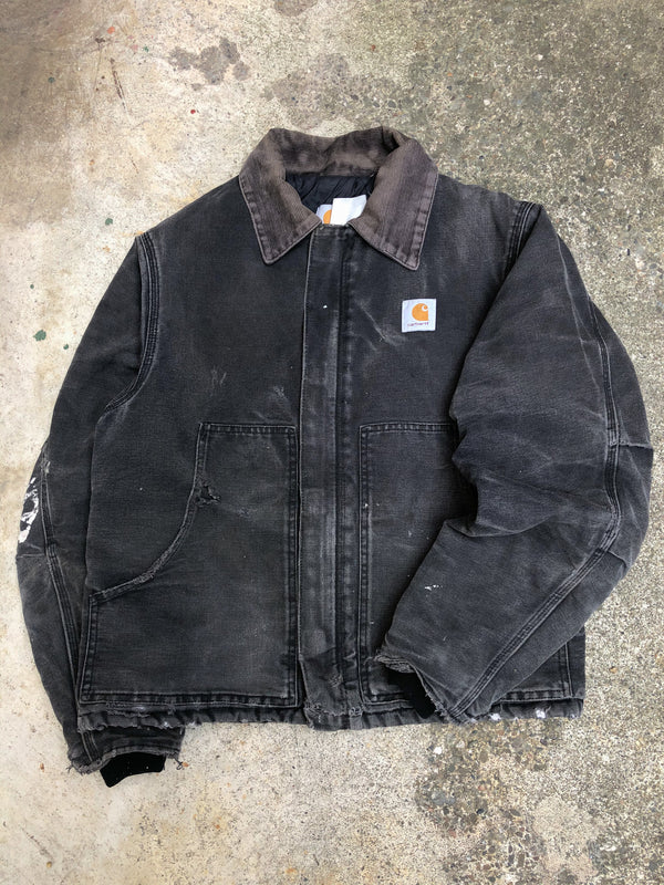 1990s Carhartt Faded Black Quilted Arctic Jacket (S/M)