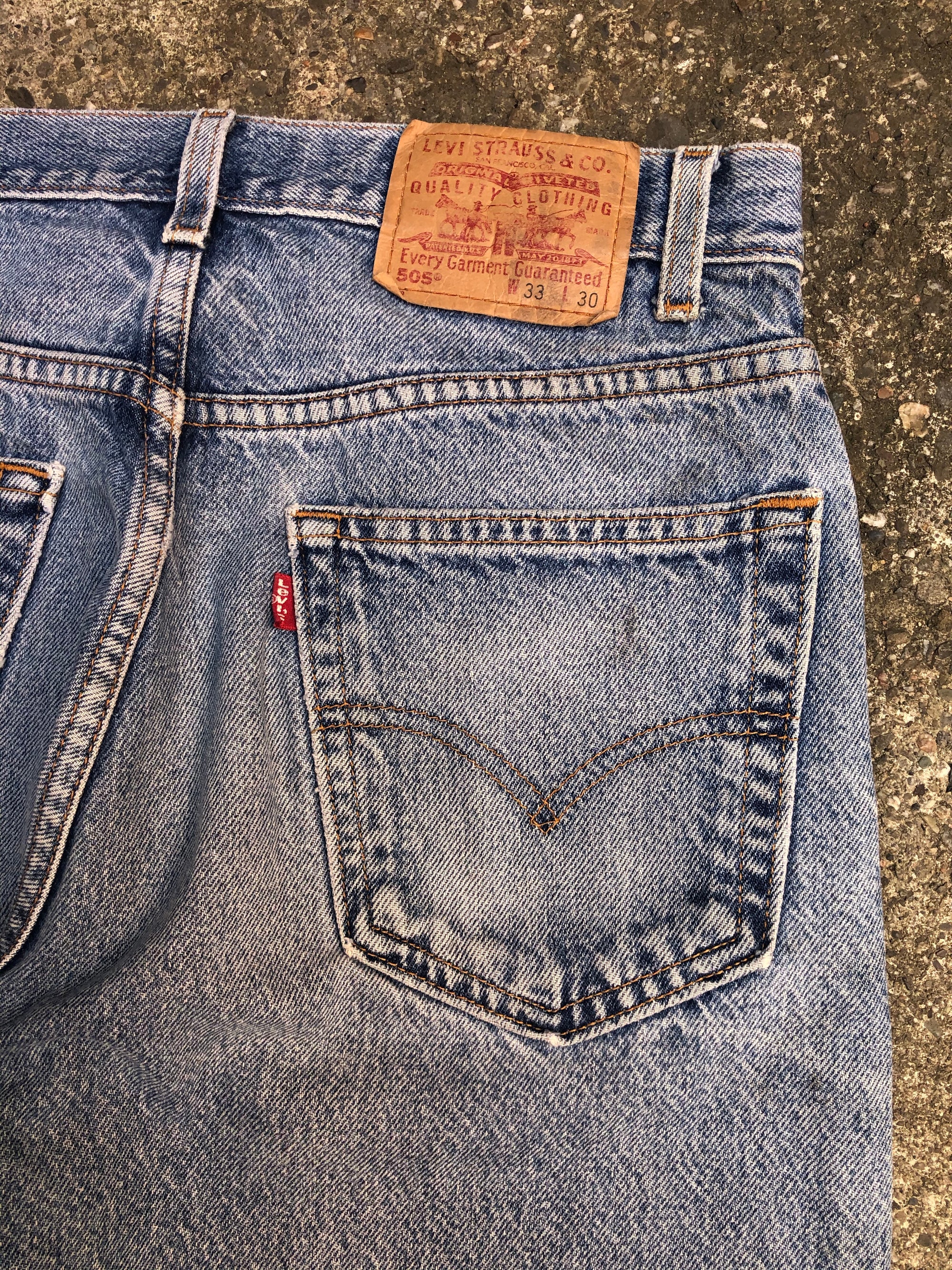 1990s Levis 505 Worn In Blue (32X30)