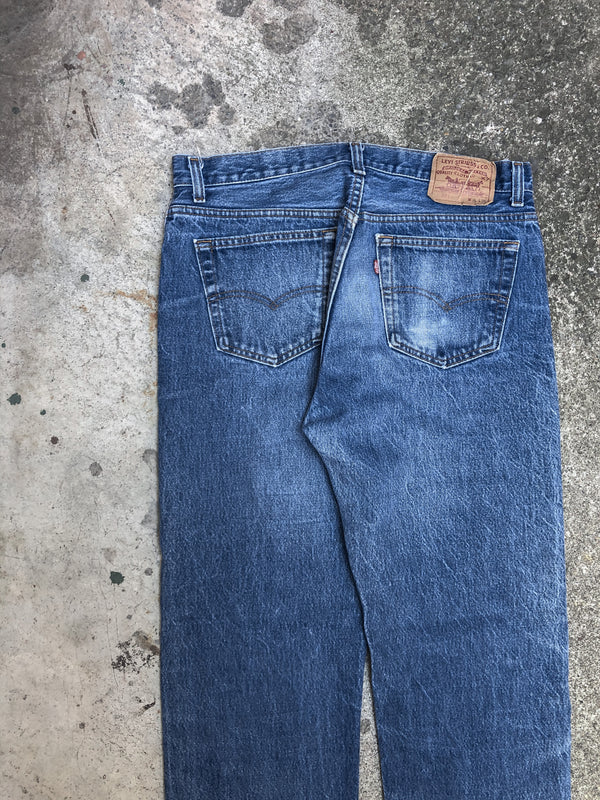 1980s/90s Levis Worn In Blue 501XX (33X31)