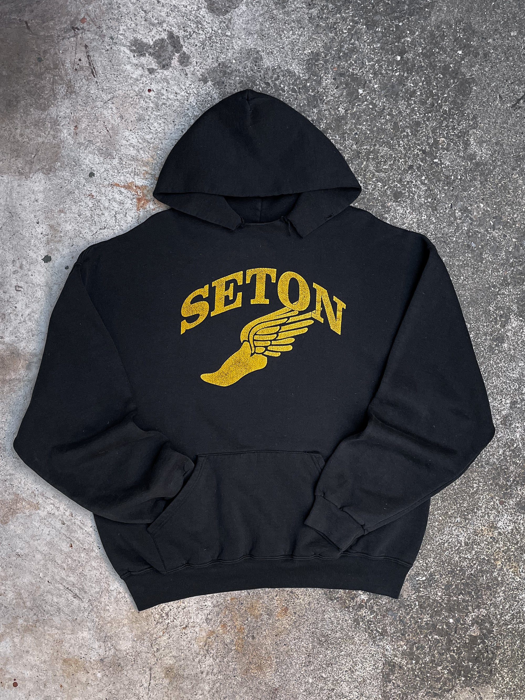 Vintage Russell “Seton” Distressed Hoodie