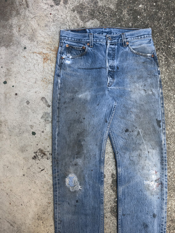 1990s Levis Distressed Blue 501XX (29X29)