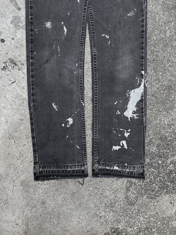 Vintage Levi’s Painted Faded Black 505 Released Hem (28X31)