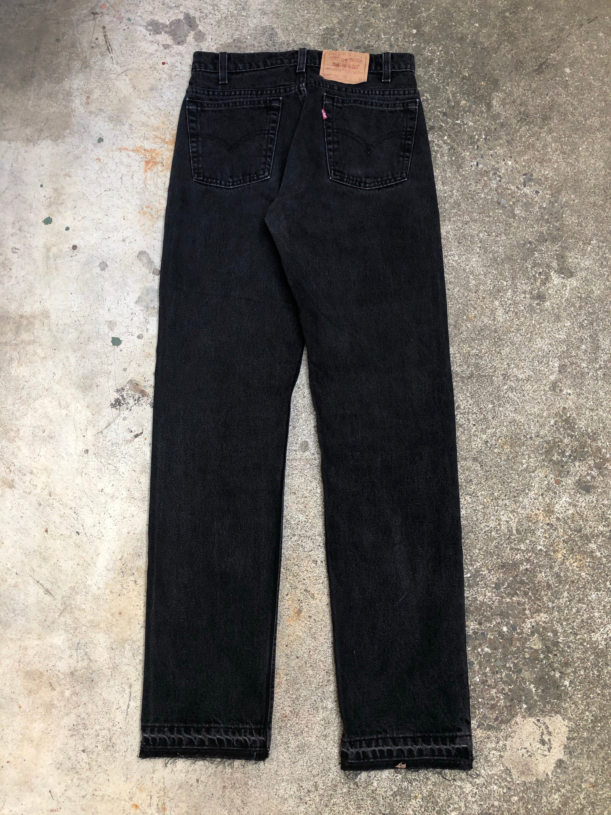 1990s Faded Black Levis 505 Released Hem (29X33)