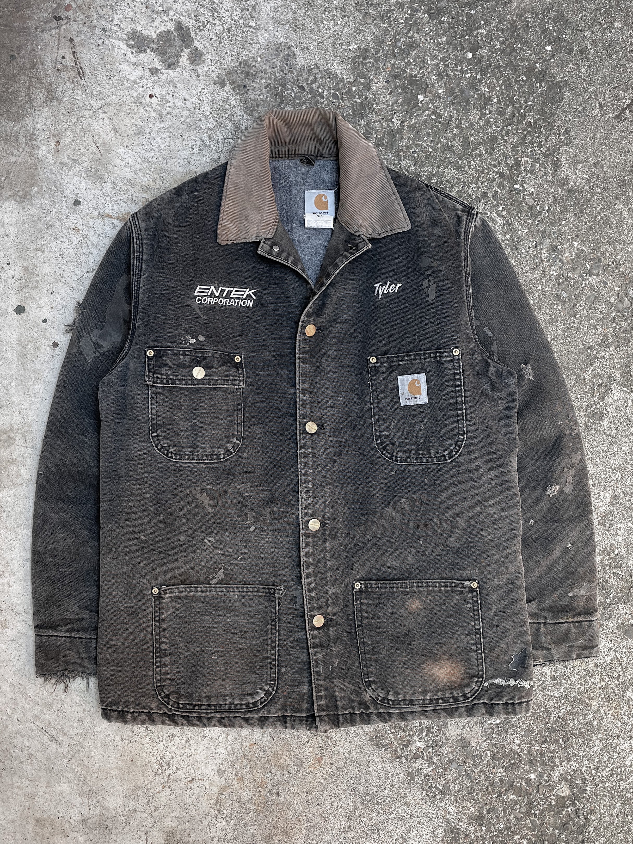 00s Carhartt BLACK DENIM CHORE COAT