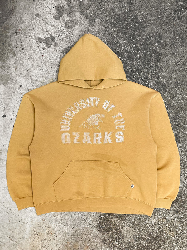 Russell “University of the Ozarks” Faded Yellow Hoodie (L)