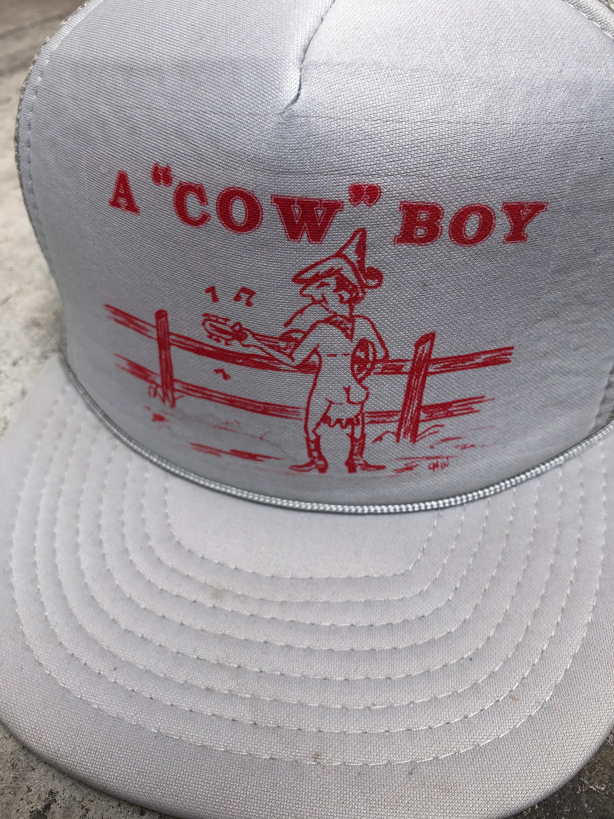 1990s Grey “Cowboy” Trucker Hat