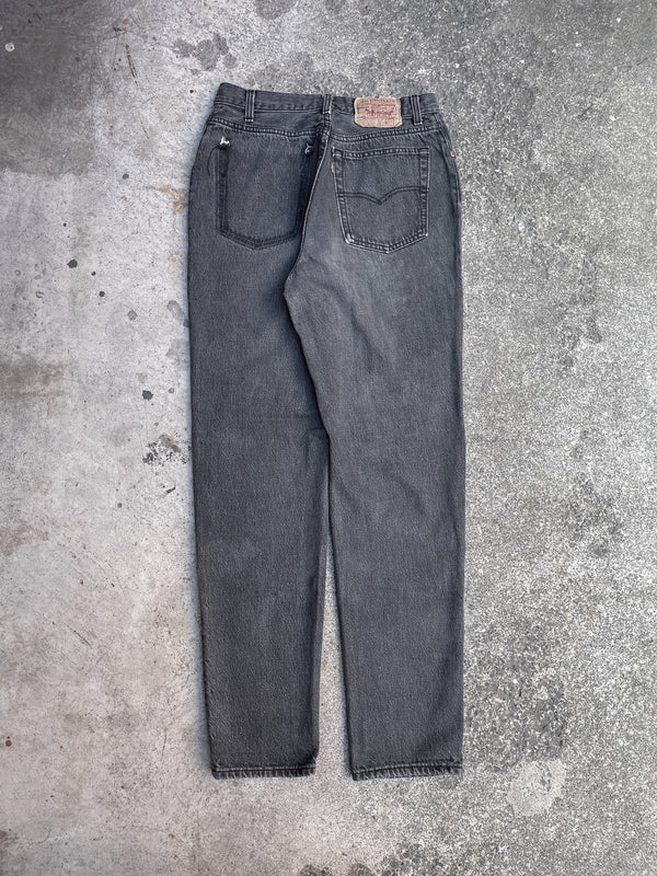 1980s/90s Levis Faded Charcoal 501 Removed Pocket (28X30)