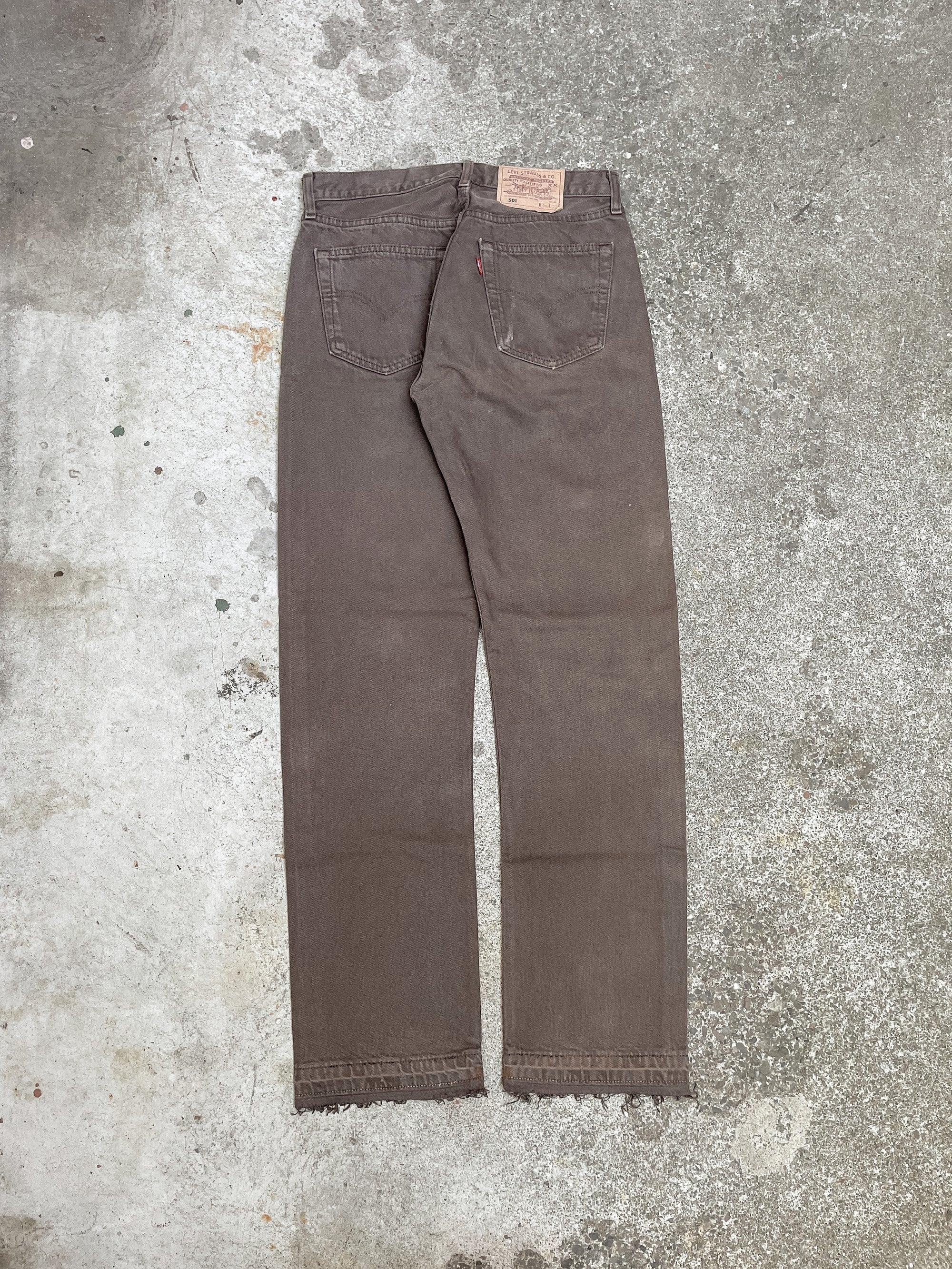 1990s Levi’s Faded Brown 501 Released Hem (30X31)