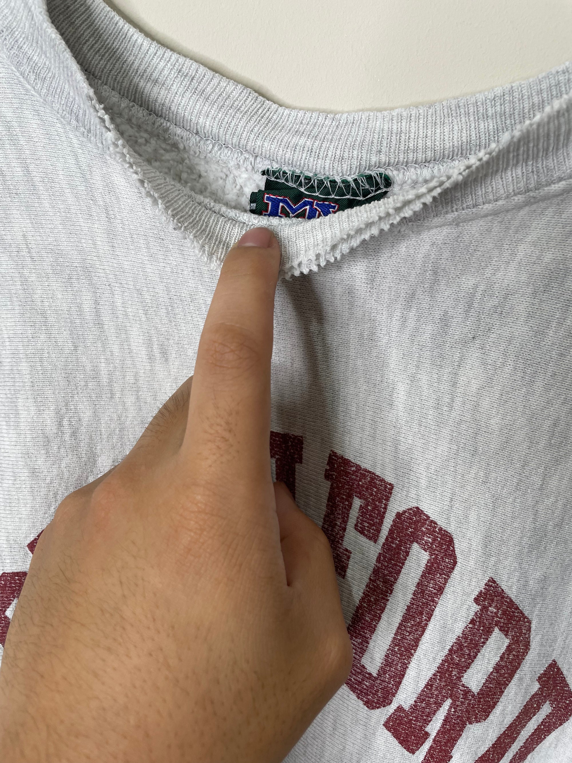 1990s “Stanford Sierra Camp” Heather Grey Weave Sweatshirt