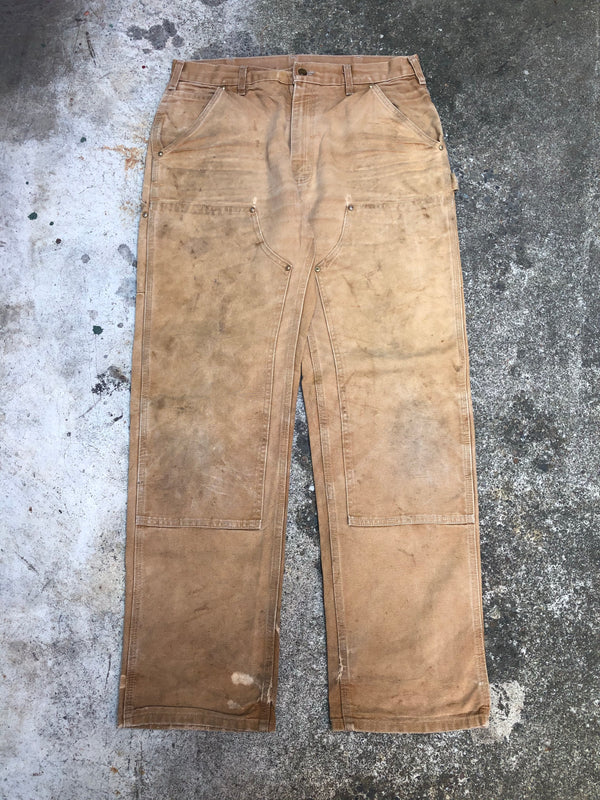 Carhartt B01 Tan Double Front Knee Work Pants (34X32)